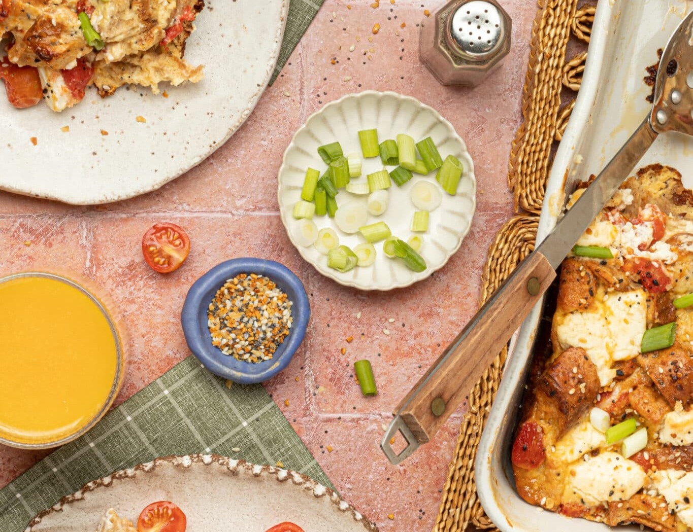 Everything Bagel Breakfast Casserole suggested serving