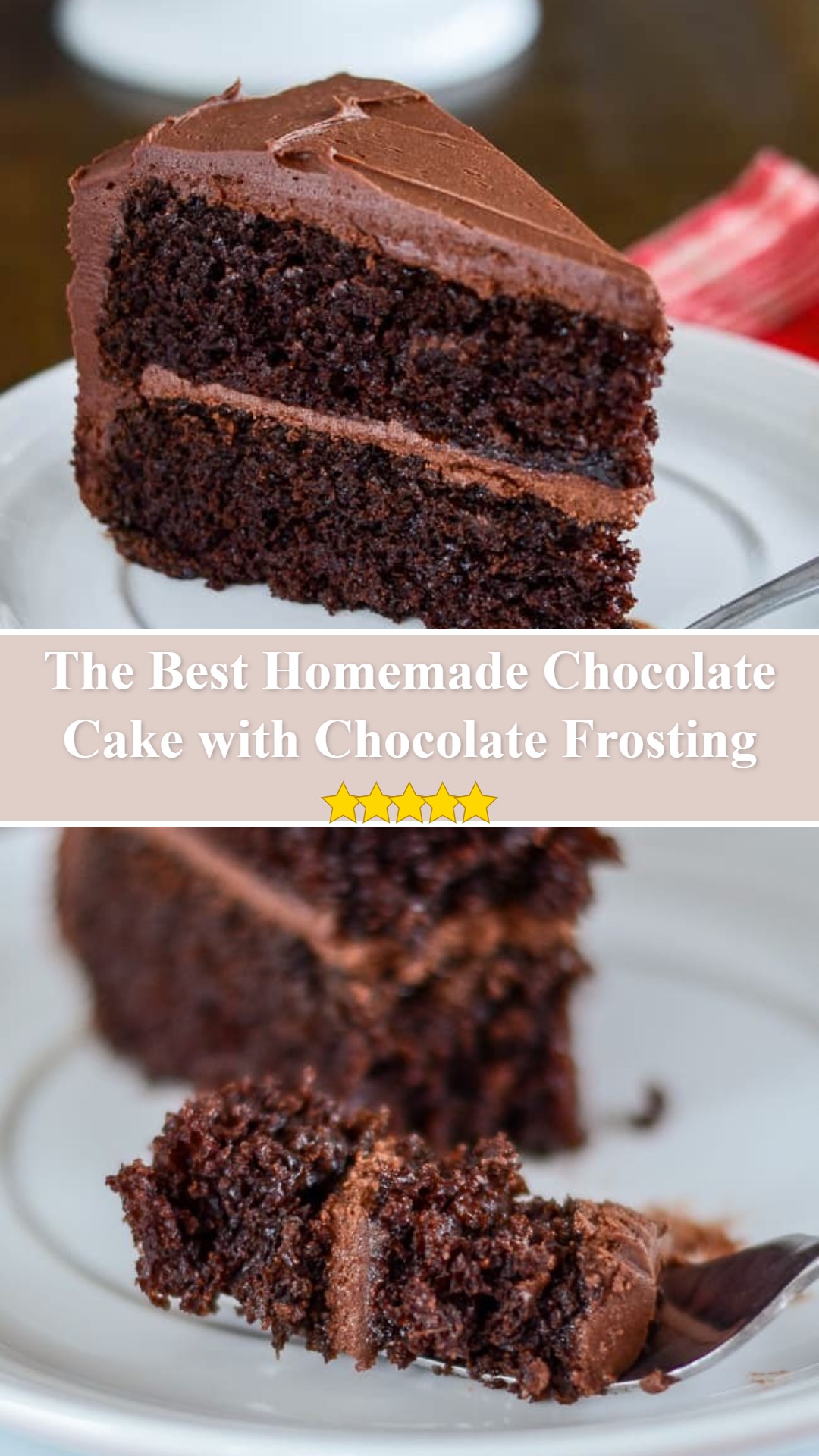 Homemade Chocolate Cake with Chocolate Frosting