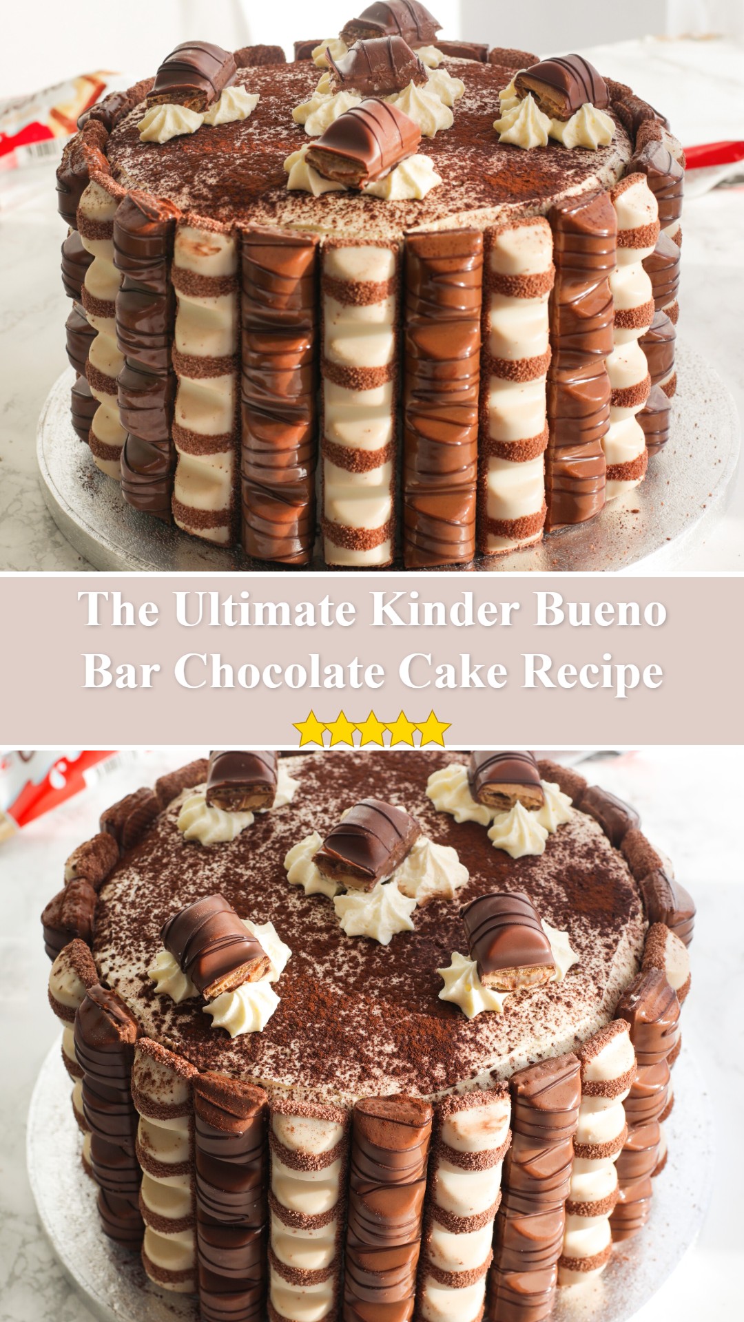 Kinder Bueno Bar Chocolate Cake Recipe